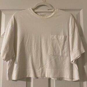 Athleta Cream Crew Neck Top